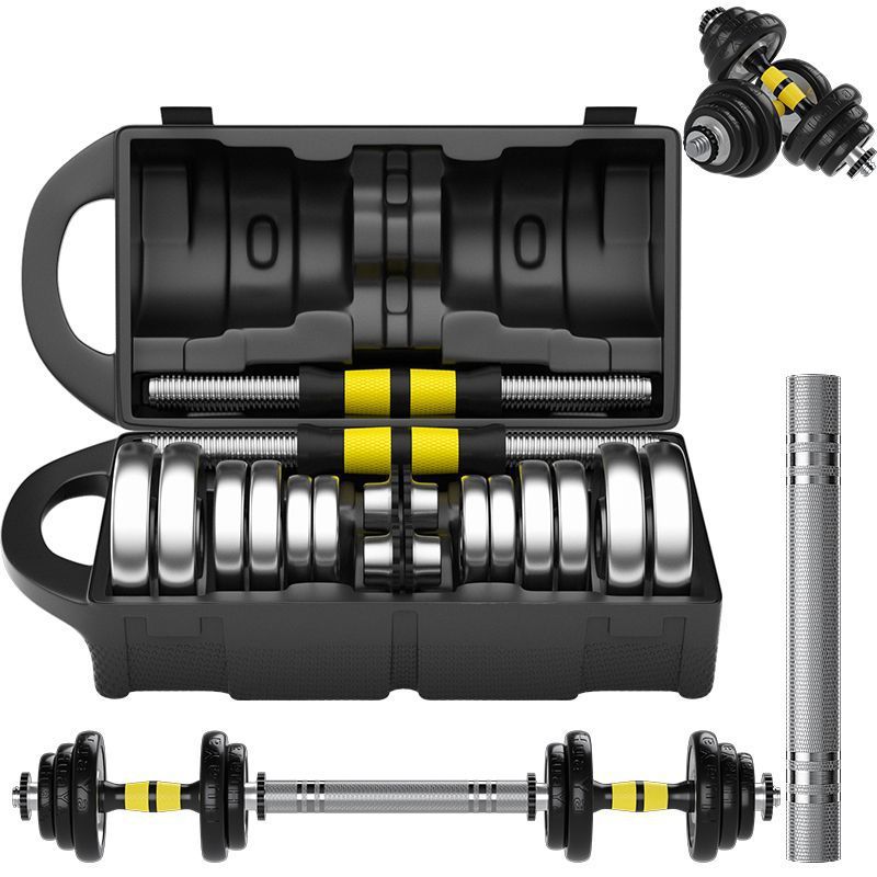 Huaya Dumbbell Men's Fitness Home Electroplated Solid Dumbbell Pure Iron Barbell Kettlebell Set Weight Combination Equipment