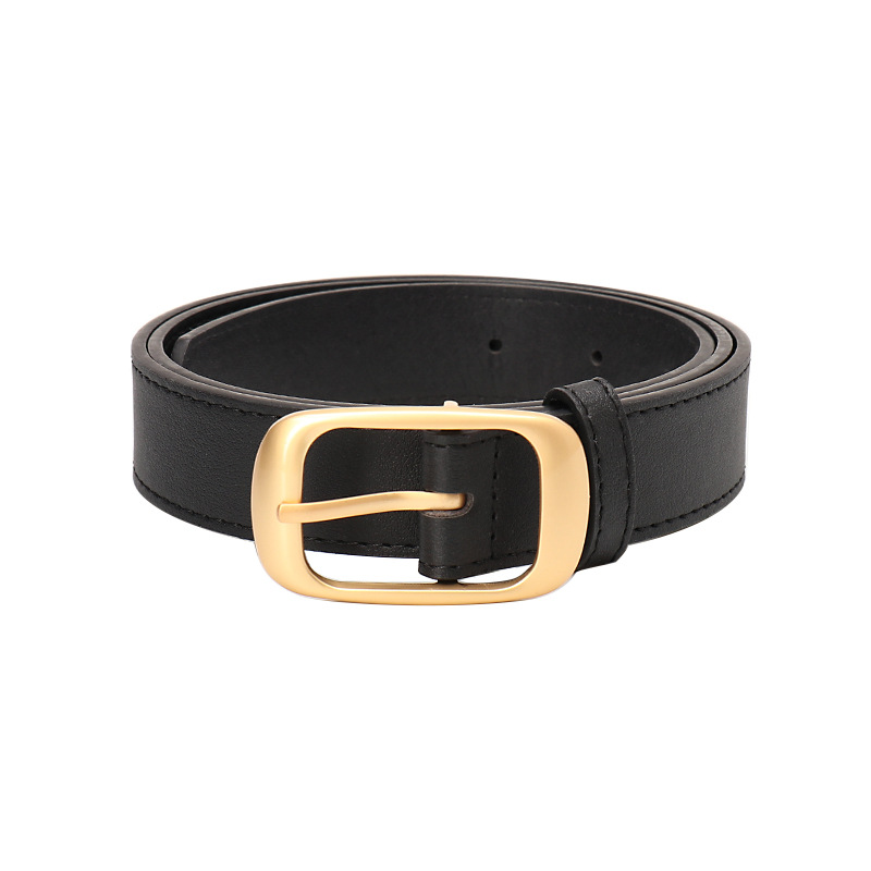 Fashionable and versatile women's belt with alloy pin buckle, simple belt for women, high-end decorative clothing belt_viptrois.com