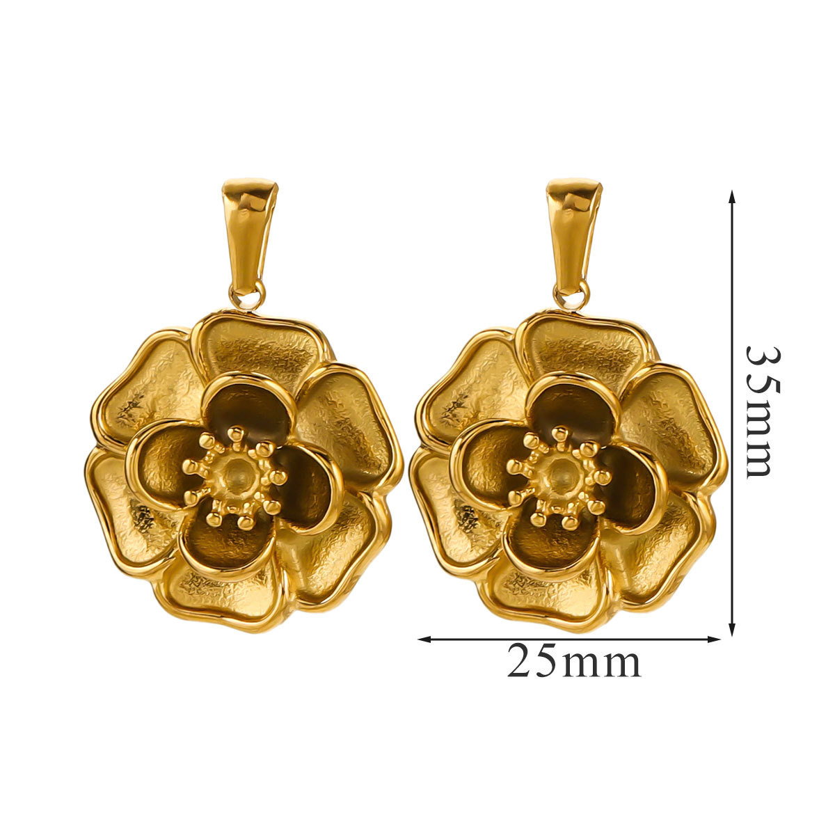 Acero inoxidable 18K dorado flores creativas en el viento nicho collar DIY de verano alta sensación accesorios