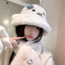 2025冬季新款海豹渔夫帽子女秋冬保暖防寒护耳百搭显脸小甜美盆帽