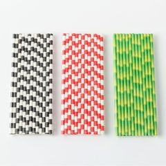 Paper Straw Bar Party 100 Pcs Disposable Eco-Friendly Creative Juice Cocktail Art Straws Can Be Designed