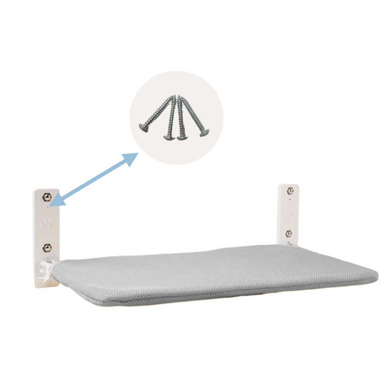 회색 통기성 메쉬 모델(나사 포함, 흡입 컵 없음)