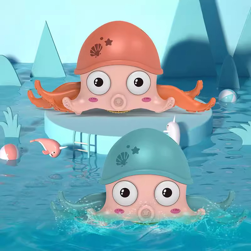 Shake Tone Walking Octopus Coil Octopus Swimming Play Water Chain Baby Bathroom Bath Tub Toy