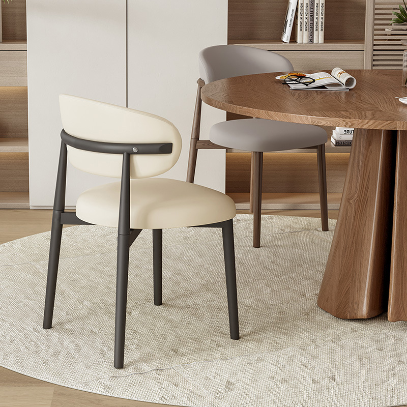 Silla de comedor práctica de viento crema silla de comedor doméstica pequeña silla moderna simple silla de restaurante de hotel de estudio