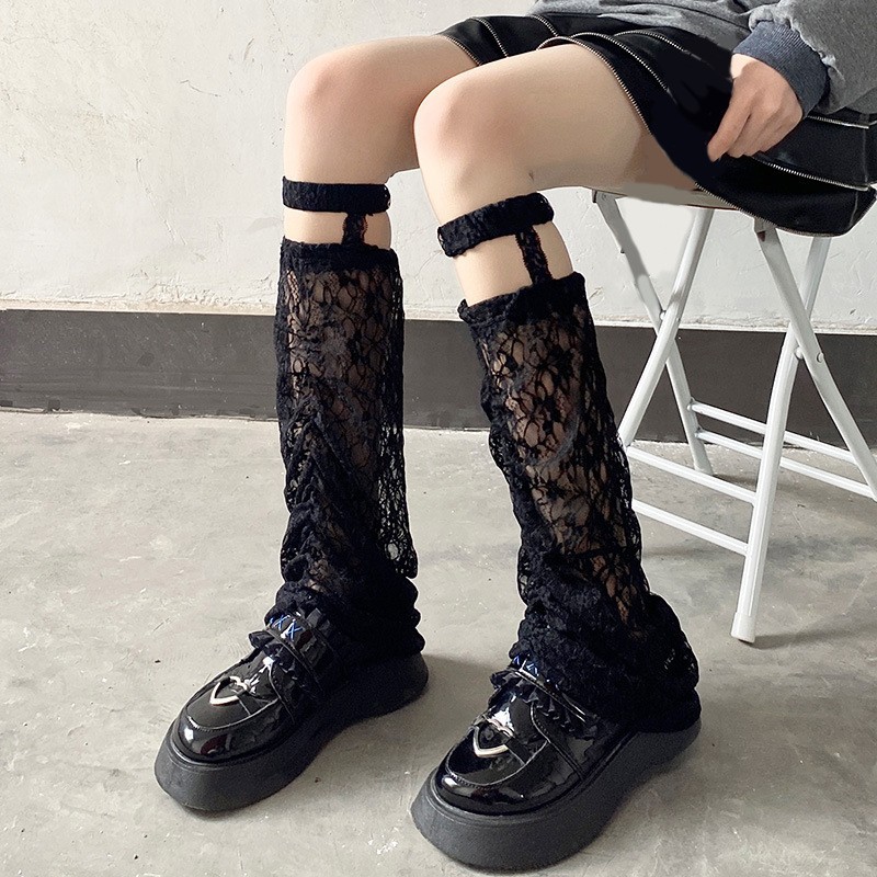 스트랩 넷 스타킹-블랙