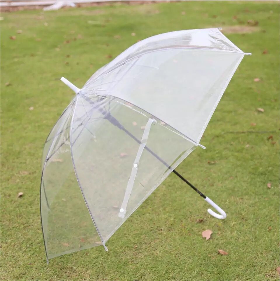 包邮10把装透明彩色伞批发地摊货源自动长柄伞礼品广告雨伞