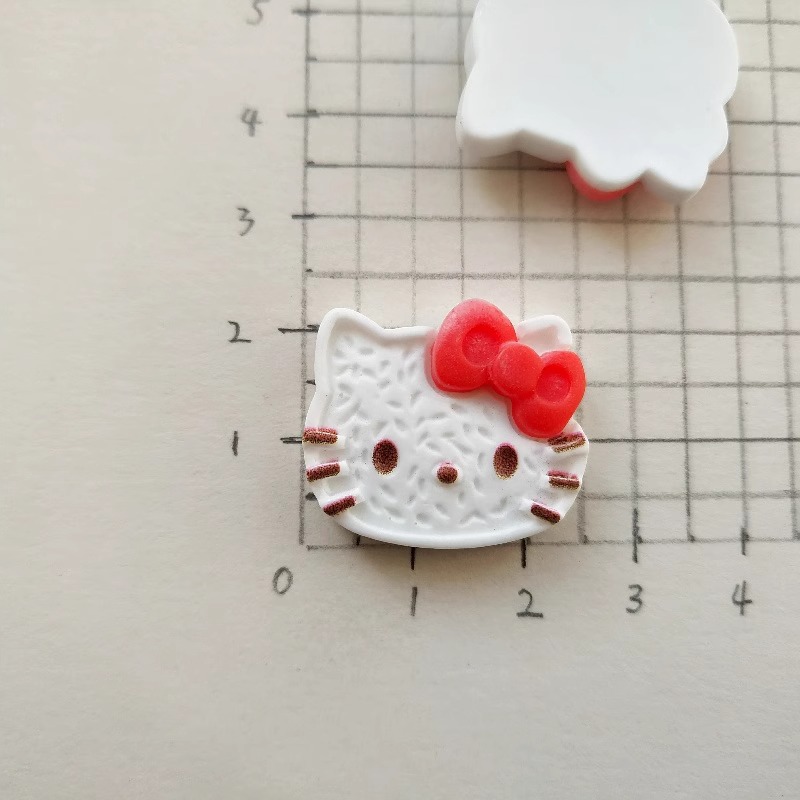 Hello kitty, cartoon white accessory, accessories handmade, handle, cream phone case, hairgrip, DIY 5