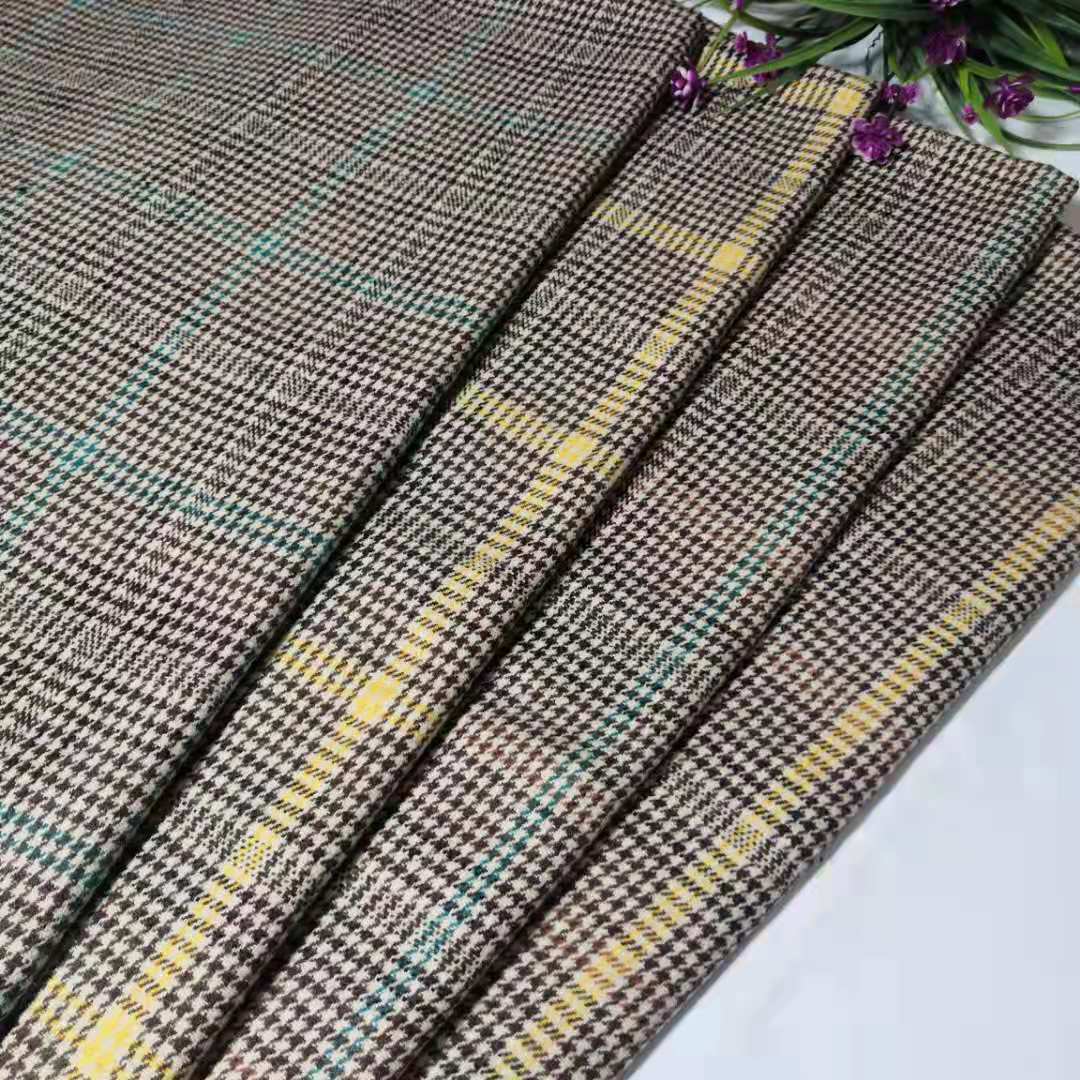 Shaoxing Manufactor goods in stock new pattern Autumn and winter houndstooth woollen overcoating suit Latest fashion Shoes Luggage and luggage Woolen houndstooth