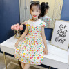 Short sleeve dress, children's summer clothing, skirt, cartoon sleevless dress, western style