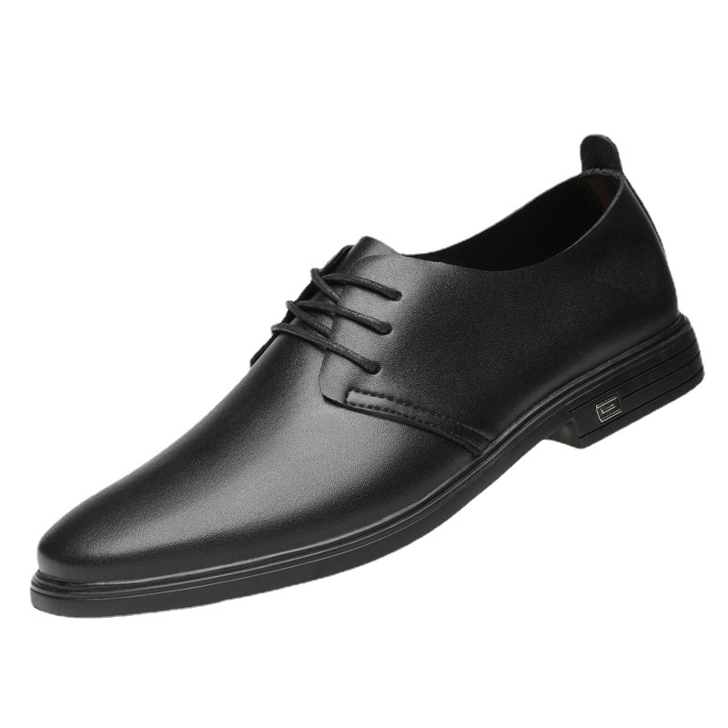 Men's Round Head Leather Shoes Formal Leather Shoes Casual Men's Lazy Single Shoes_voghion.com
