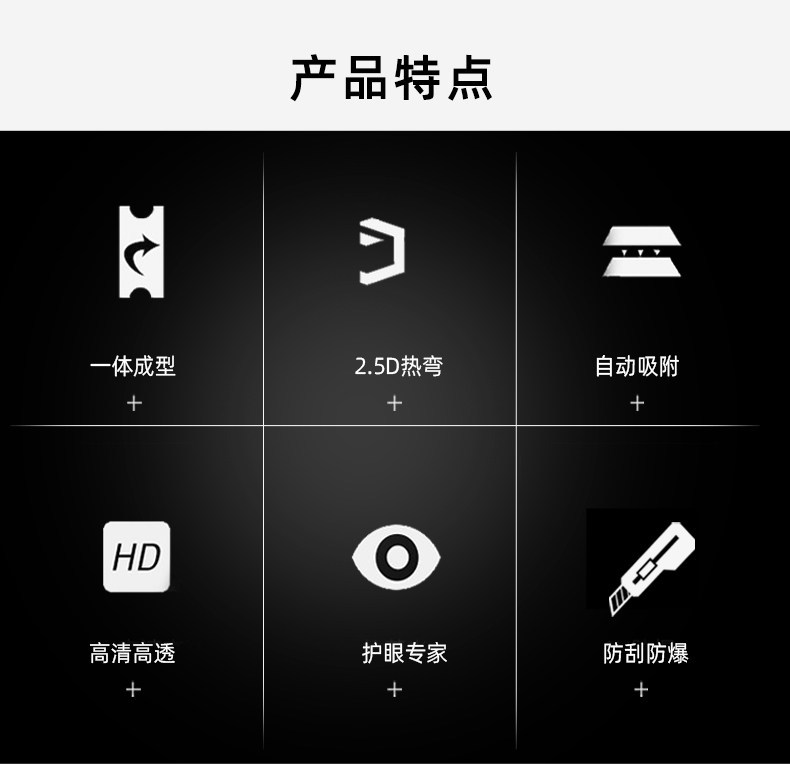 Suitable for Jetta VA3/VS5/VS7 central control navigation instrument interior screen protection tempered film car interior decoration