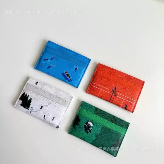 New Lujia Vacation Series Card Holder Card Holder High Quality Multi-Card Slot Coin Purse Cosmetics Bag Bank Card Holder Card Holder