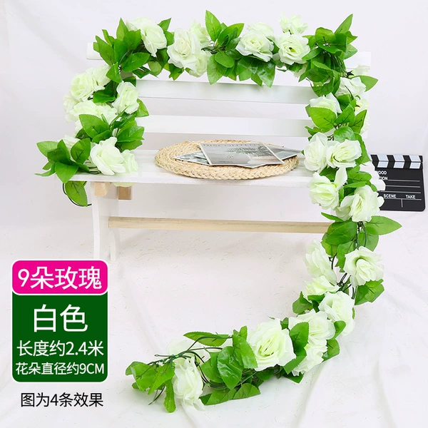 9 flowers-white roses (2 pieces)