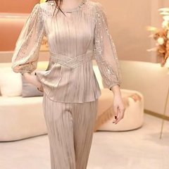 代発生放送で起爆した貴婦人二件セット2025春の新製品の修身気質ファッションセットが流行した