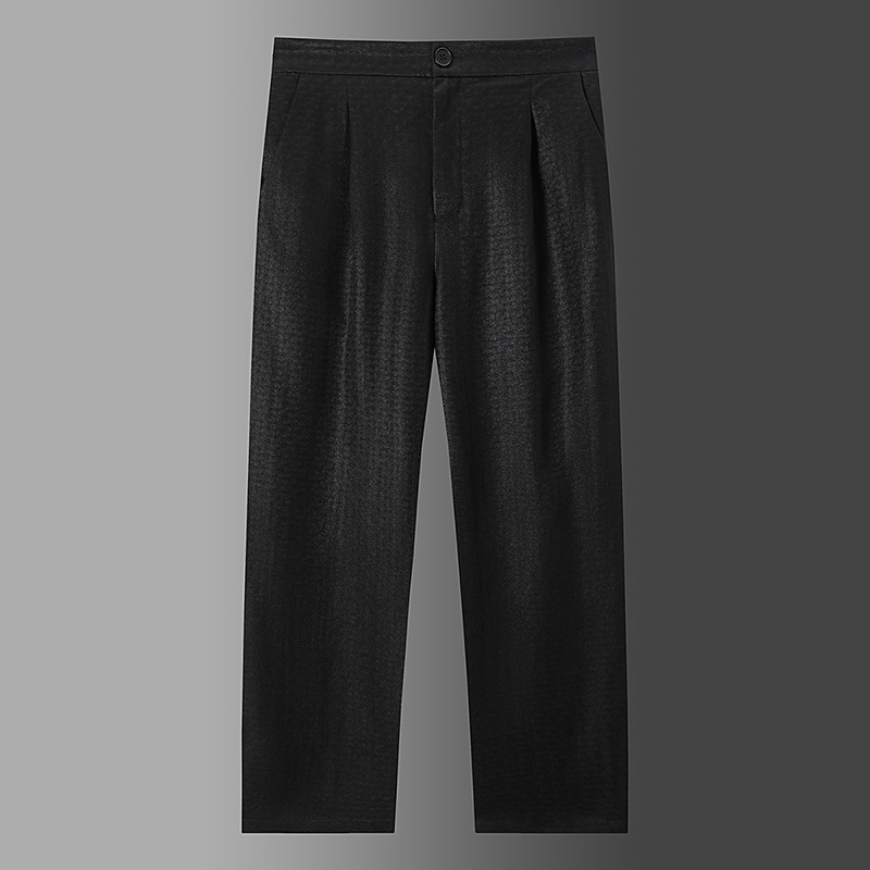 Quần culottes nữ ống rộng lụa tơ tằm cao cấp họa tiết vân rùa — Da đen 246009