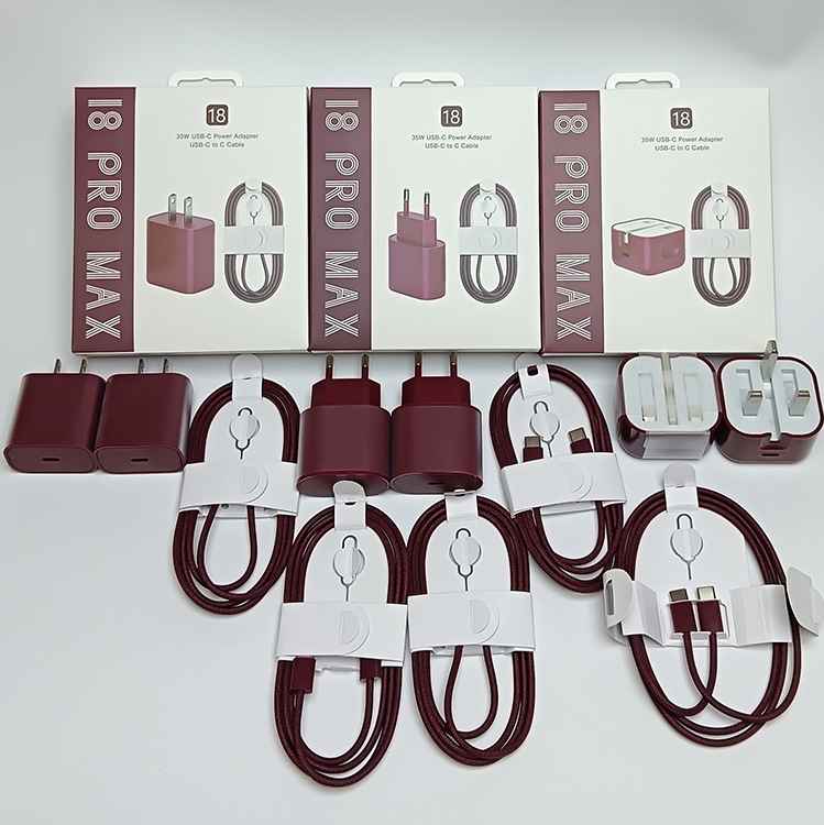 C578 Cherry Red PD35W Charger, US Plug, Compatible with All Apple iPhone 18 Models, European Plug Charger C578 Cherry Red PD35W Charger, US Plug, Compatible with All Apple iPhone 18 Models, European Plug Charger