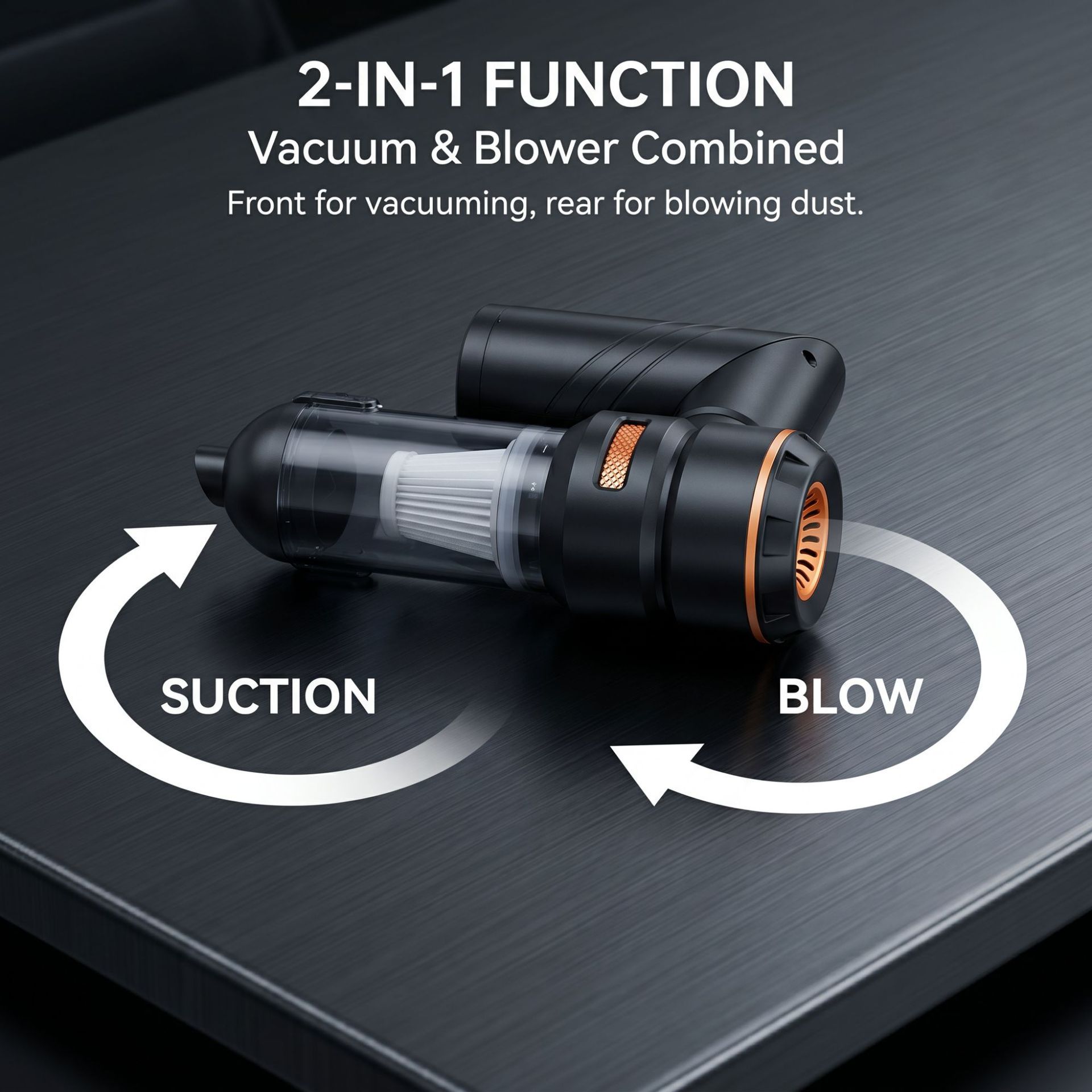 Cross-border car-mounted wireless vacuum cleaner, foldable, handheld, mini, brushless, with display screen, for home use, for blowing and vacuuming, for cleaning and dust removal, suitable for outdoor