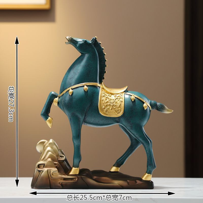 新しい中国風の馬の装飾品、リビングルーム、玄関ホール、ワインキャビネット、書斎、デスクトップ装飾、新築祝い、開店祝いのギフト、馬がすぐに完成します∑|undefined
