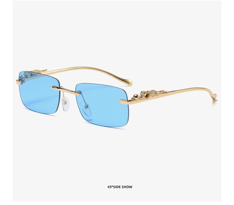 PC, UV400 Protection Lens Material Square Glasses Style Casual, Outdoor, Travel Occasion Basic Streetwear Square PC UV400 Protection Square Frameless Women's Sunglasses