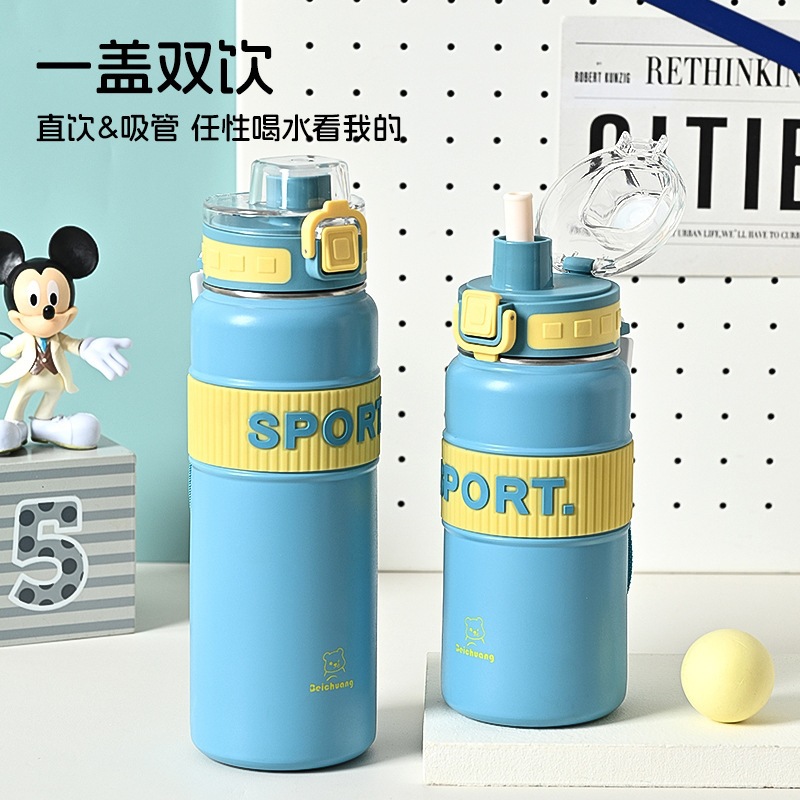 Taza de acero inoxidable de gran capacidad portátil de doble bebida taza de aislamiento frío al aire libre portátil alumno kettle deportivo al por mayor