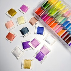 マルチカラーオプションの糸ボードクロスステッチ糸 6 ストランド 8m DIY 手作り刺繍糸手作り配線