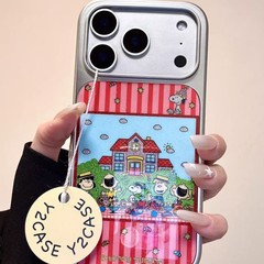 高级感电镀闪粉史努比查理适用iPhone17promax苹果16手机壳15新款