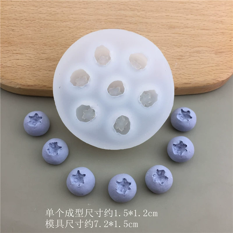 Silicone Fruit Molds (DIY) — Blueberry & Raspberry Shapes, Heatproof −40–230°C, Multi-size