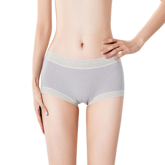 High-end special price 60 ribbed modal underwear ladies 3A antibacterial crotch comfortable skin-friendly girls' briefs