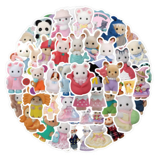 60���¿�calico critters��ͨë�q���Є���T�f�N���b����ľ�
