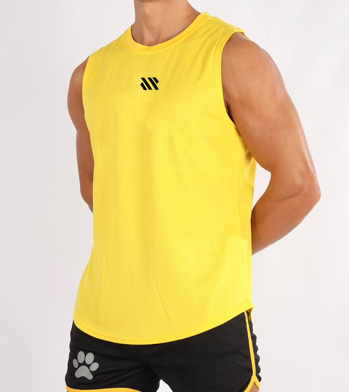 Chalecos de baloncesto masculinos transfronterizos ropa de fitness hombres ropa de fitness relajada sudadera de hombro suelto sudadera de secado rápido sudadera de fitness sin mangas entrenamiento deportivo