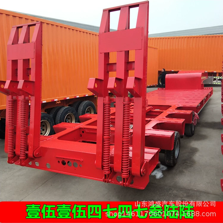 Четырехлинейный восьмимостовой низкорамный полуприцеп, продаваемый компанией Shandong Hongsheng Automobile Co., Ltd.