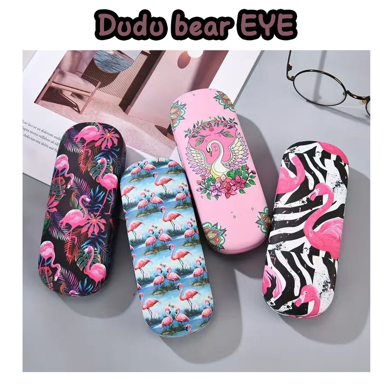 New Flamingo Glasses Case Small Fresh High-End Anti-Stress Portable Anti-Fall Myopia Sunglasses Retro Foreign Trade
