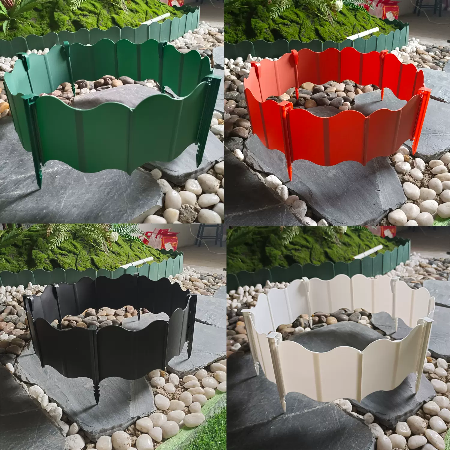 园林篱笆加强[专用地钉] 过道装饰塑料种植围栏自由拼接园艺护栏