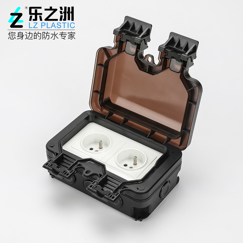 Waterproof Socket Two-Position Ip66 European French 16A Rainproof Charging Socket Outdoor Waterproof Power Socket