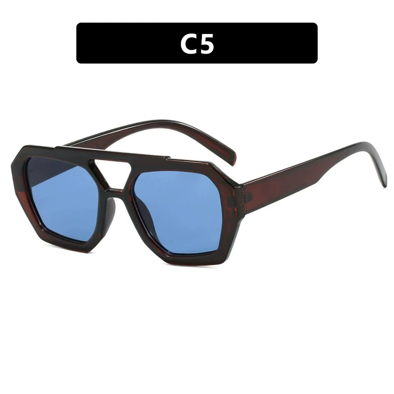 Retro sunglasses, European style, solar-powered trend glasses, oversized geometric frames