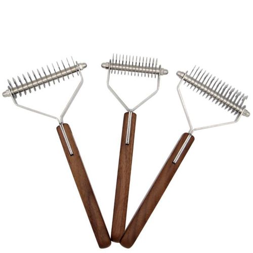Pet comb walnut open-knot comb to remove floating hair and unknot comb cat comb to remove hair cat and dog comb