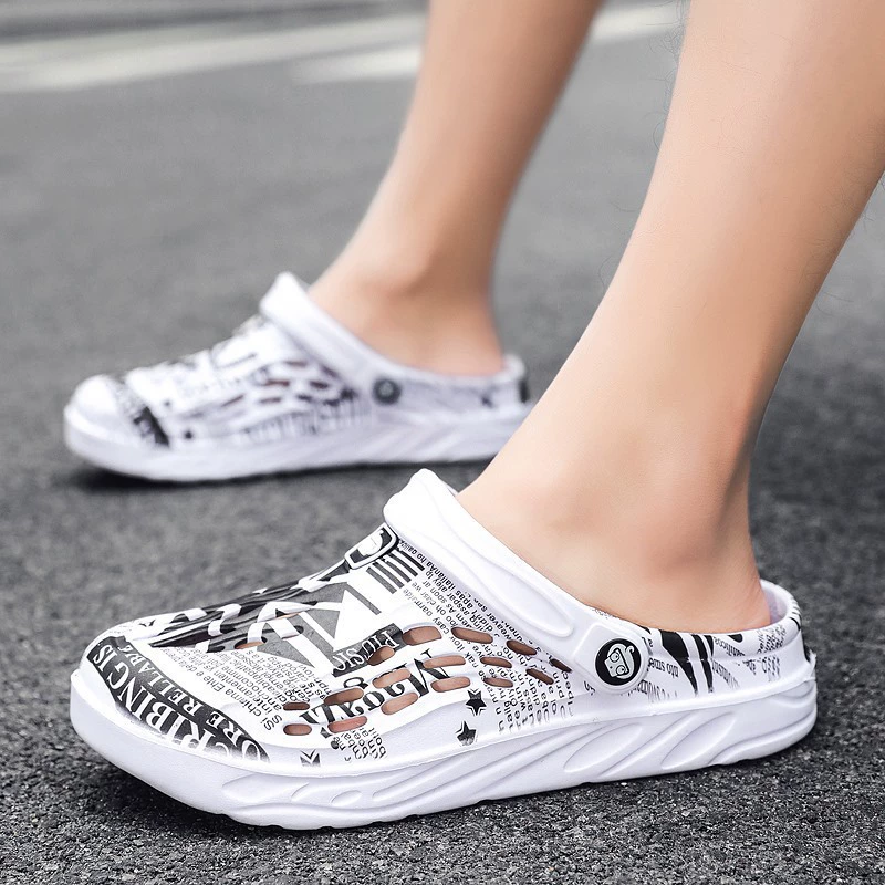 Экспорт внешней торговли 49 ярдов обувь с отверстиями больших размеров на открытом воздухе плавательные пляжные тапочки одна обувь две Носки Сандалии с закрытым носком мужские Тапочки