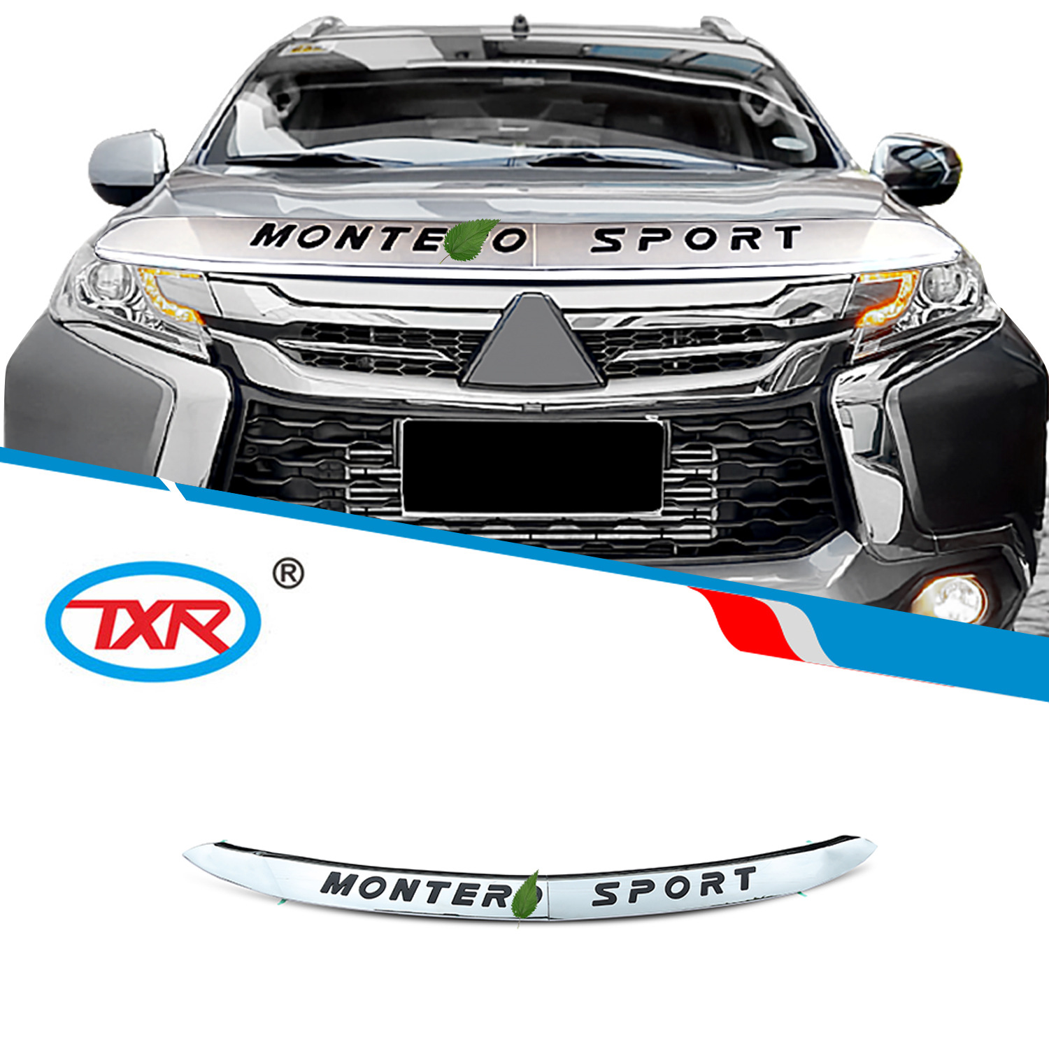 Aplicable Mitsubishi Tapa moldura Mitsubishi Montero Sport Front Hood Ornament