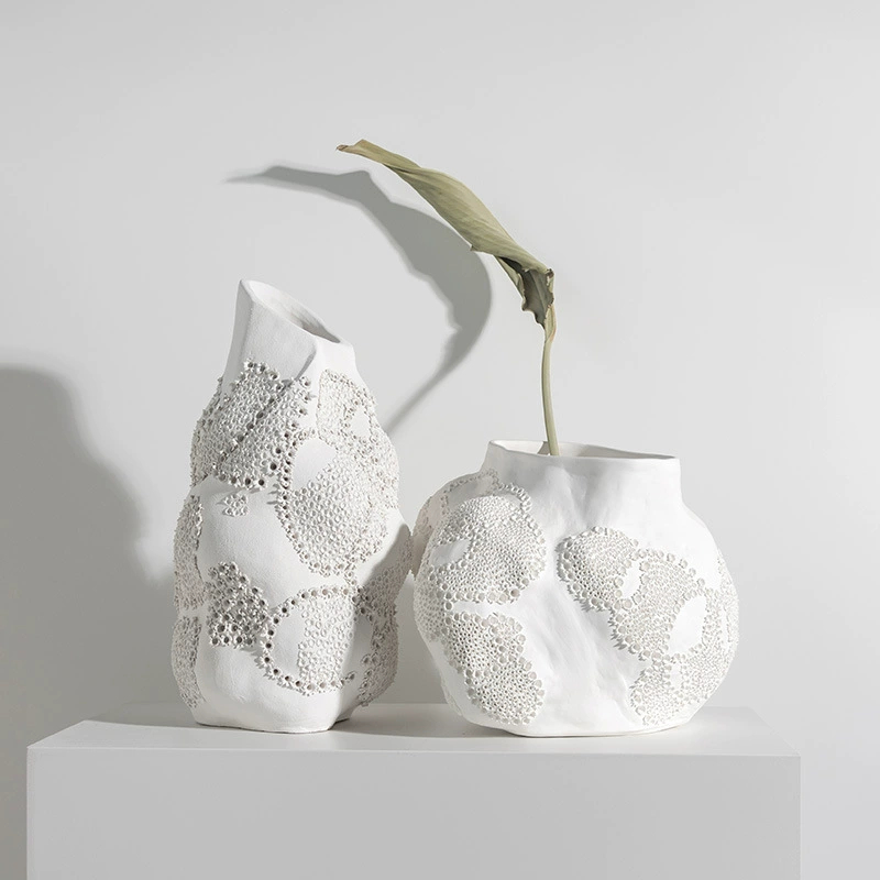 Нерегулярная круглая ваза для цветов с круглым отверстием, скандинавская простая модель для дома, гостиной, украшения для комнаты, отеля, украшения, сухоцветы