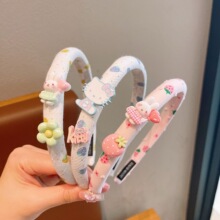 油画撞色复古花朵发箍INS女压发发卡增颅骨海绵增高头箍发饰头饰