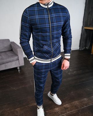 Completo sportivo uomo tuta due pezzi moda casual maschile_voghion.com