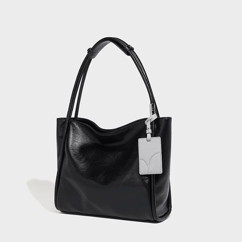 (Cross-border trading), small design black capacious one-shoulder bag