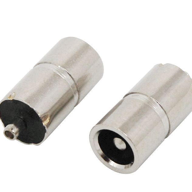 DC5521母座外径8.0MM  55*21DC黑胶母头焊接式OD8.0母座电源插头