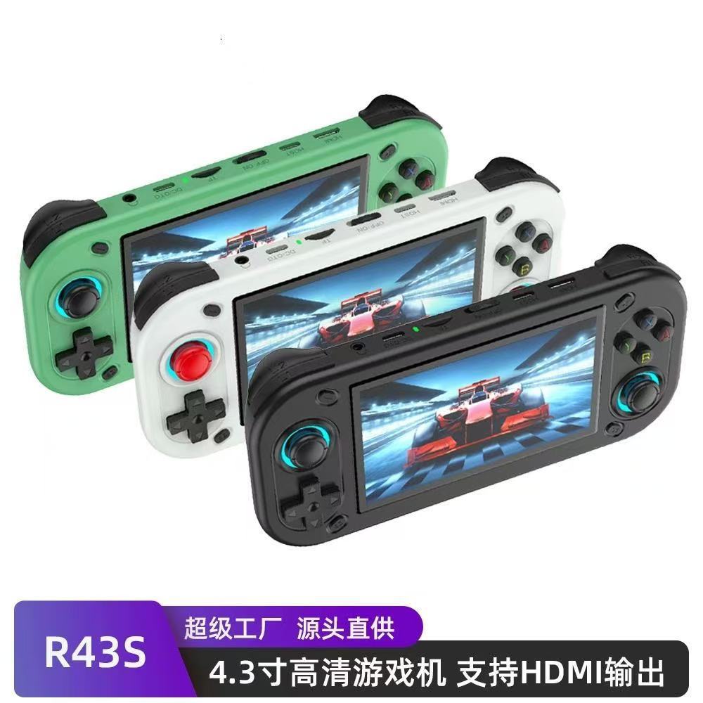 New Cross-Border R43S Open-Source Handheld Game Console with High-Definition Ips Large Screen, Portable Retro Arcade Handheld Nostalgic Model