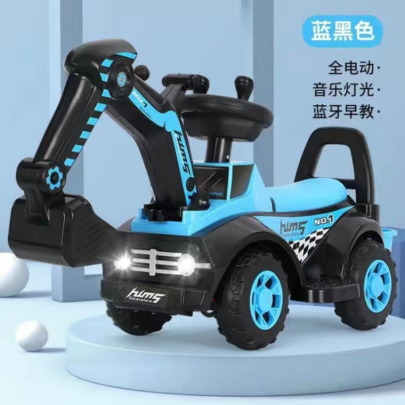 Excavadora eléctrica para niños, excavadora de juguete para niños, se puede montar en un vehículo de ingeniería de carga de máquina de gancho de gran tamaño
