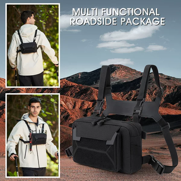 Cross-border tactical bag, outdoor multifunctional vest bag, workwear, motorcycle trendy chest bag, wear-resistant vest bag