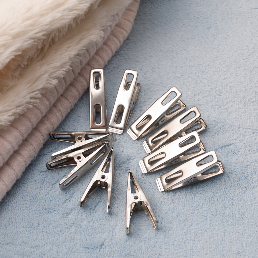 Chuangliangda Factory Non-Magnetic 4.5cm Stainless Steel Clip 1.0 Small Flat Clip Windproof Flat Clip 1mm Small Flat Clip