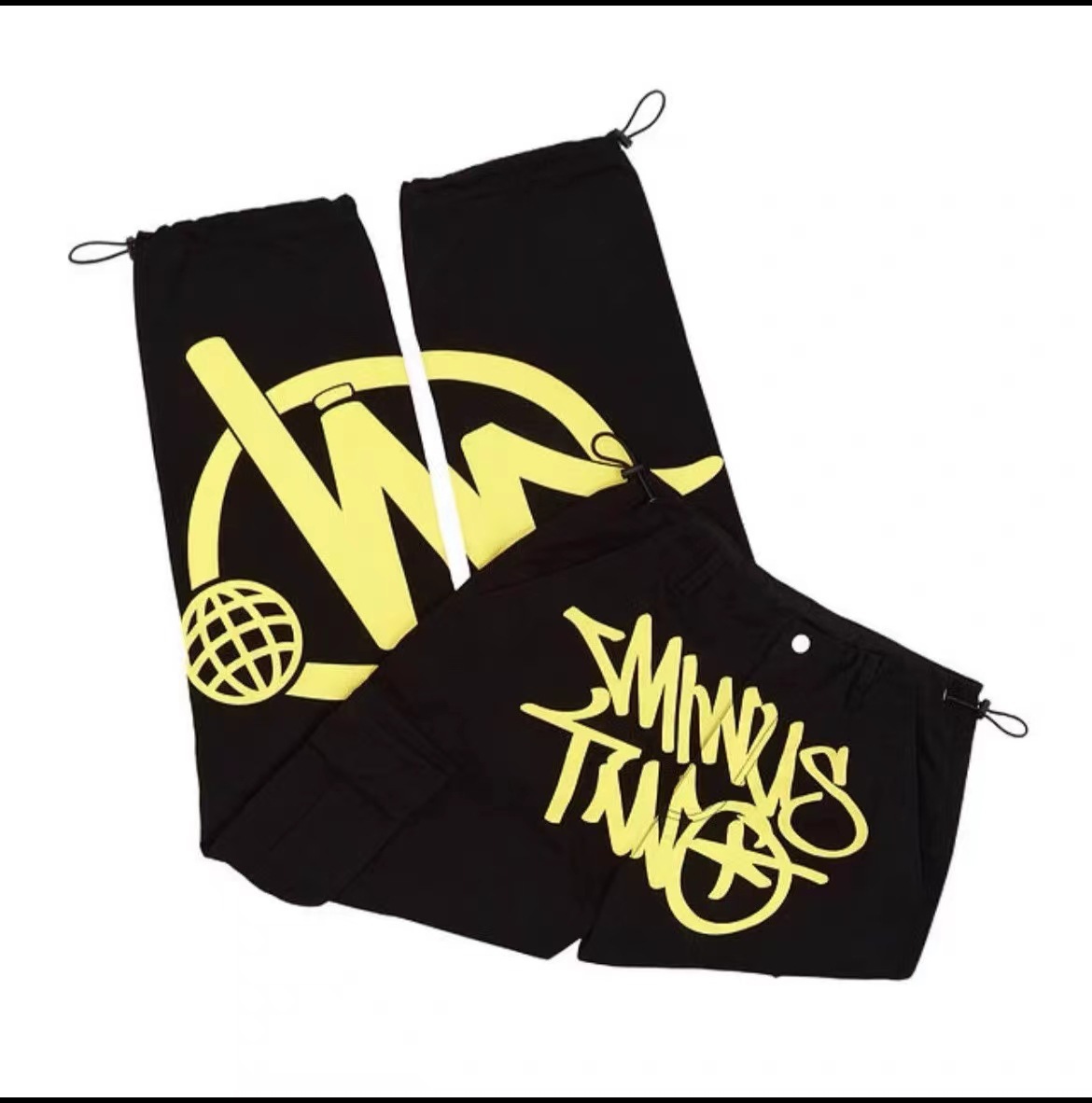 Europa y América hip hop marca de moda americana retro hombres pantalones impresos elásticos neutros calle verano casual Pantalones rectos