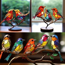 O 49671 Colorful Bird Metal Ornaments С��װ�� �羳ŷ��