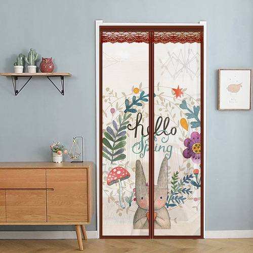 Summer Bestselling Mosquito Barrier Door Curtain Magnetic Soft Mesh Door No Magnetic Tape Summer Mosquito Barrier Door Curtain Encrypted Window Screen Wholesale